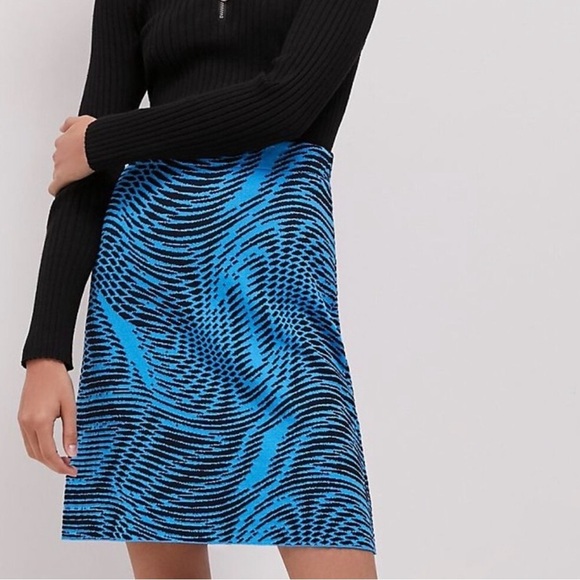 Anthropologie Dresses & Skirts - NWOT Anthropologie Aldo Martins Valencia Knit Blue/Black Skirt Size Small